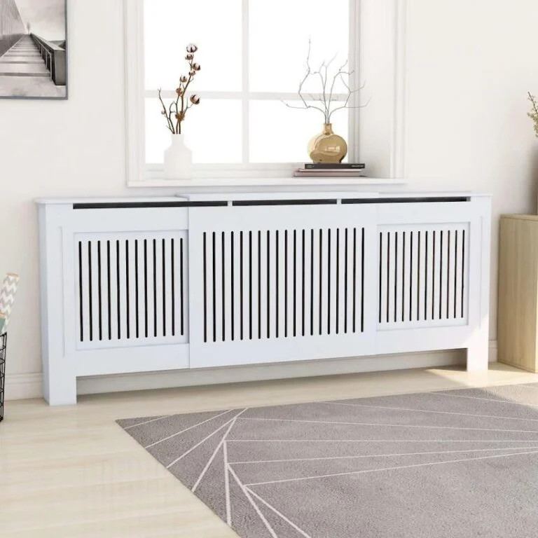 Radiatorskjuler 205 cm MDF hvid